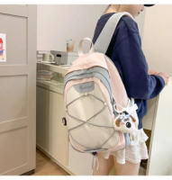 Mochilas informales de gran capacidad para la escuela, bolsos de Nylon versátiles 2025 para mujer con cremallera, nuevo estilo, - details 10