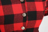 2025 nuevas mujeres Vintage a cuadros con bolsillo Rockabilly cola fiesta de té 1950s Swing Otoño Invierno vestido de manga corta - details 21