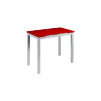 Mesa de Cocina o salón Extensible Moderna, CALCUTA, Color Blanco/Plata - Material Cristal Templado/Metal 100/140 x 60 x 76 cm - details 12