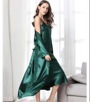 Roba Larga de 2 Piezas Ouwu Kimono Ence con Agujero, Pijama de Cuello en V, Ropa Casual de Primavera Política de Devolución Aceptable - details 3