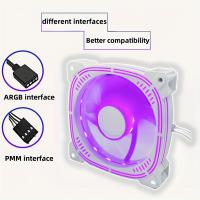 Ventilador de PC en forma de prisma con viento positivo y negativo, sincronización de luz, gran volumen de aire, color ARGB, control de temperatura PWM, silencioso - details 4