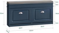 Baul almacenaje para Dormitorio L104 x P24 x H52cm Blanco FSR64-W ES - details 29