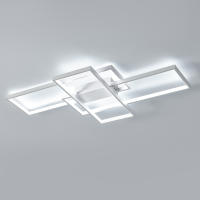 38W Plafón LED rectangular moderno, blanco, 90*50*9cm - luz blanca 6500K 220V - Iluminación Interior de Estilo Nórdico - Para Sala de estar, Dormitorio, Comedor, Salón - details 3