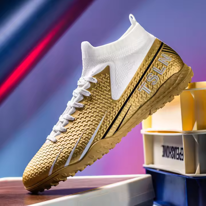 Zapatos de fútbol unisex AG antideslizantes, resistentes al desgaste, adecuados para entrenamiento en césped, partidos y uso diario. - 1