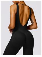 Monos de Yoga sin Mangas de Espalda Abierta Ropa de Gimnasio de Ajuste Cerrado para Mujeres - details 30