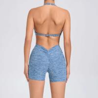Traje de entrenamiento de gimnasia reforzado deportivo para mujer, ropa deportiva para mujer, traje de yoga rosa, verde y rojo 2024 - details 29