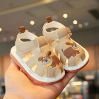 Sandalias para niños Baotou Verano 0-2 años llamadas zapatos niñas bebé niño zapatos de suela blanda niños zapatos de bebé sonarán - details 1