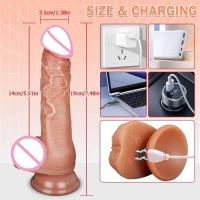 Consoladores realistas con vibración para mujeres, masturbación, Juguetes sexuales sexis para adultos, Miembro grande, penetración, consolador de empuje Anal, vibrador - details 5