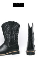 Botas vaqueras altas bordadas de moda occidental, botas personalizadas de otoño e invierno, botas de hombre. - details 5