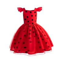 Vestido de princesa Cosplay de manga voladora de escarabajo pequeño para niñas, ropa de fiesta de cumpleaños y Halloween, disfraces de actuación de Marinette para niños - details 0