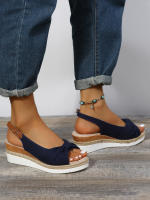 Sandalias de Mujer de Moda con Punta Abierta y Cuña 2023 Estilo Gladiator Ligero Plataforma Zapatos de Playa Antideslizantes Talla Grande - details 5