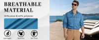 MAGCOMSEN Camisa de trabajo de manga larga de algodón para hombre, elegante y casual, con botones - details 0