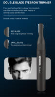 Kemei-recortador de pelo de nariz y Oreja portátil, 3 en 1, carga Micro USB, recortador de barba y cejas para hombres y mujeres, sin dolor, ligero - details 4
