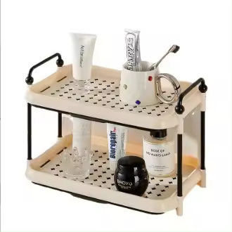 Estante de almacenamiento para tazas, estante de almacenamiento para tazas de agua de escritorio, gabinete lateral para comedor, escurridor para tazas de té, estante para tazas de cocina estilo crema, estante de almacenamiento para cocina, almacenamiento - 1
