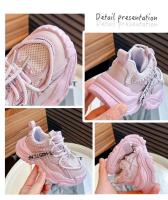 Zapatillas deportivas de malla para niño y niña, zapatos versátiles a la moda, antideslizantes, Color liso, 2024 - details 2