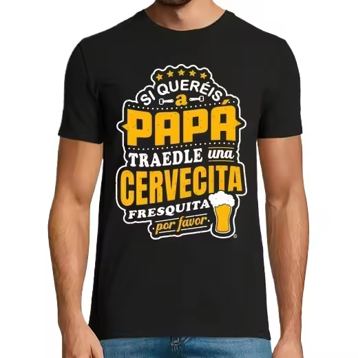 Si queréis a papá... Camisetas CERVEZA,Pack Regalo Camiseta Personalizada - 1