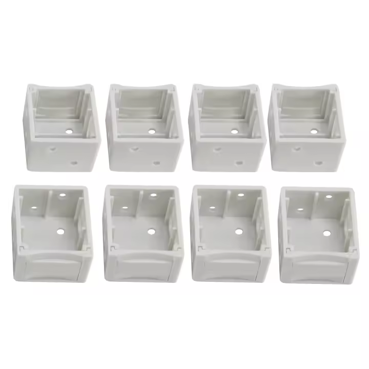 Soportes para persianas de 1 pulgada Soporte de montaje de caja de perfil blanco Soporte para riel de persianas para ventanas (8) - 1