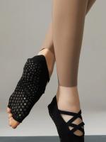 Calcetines de algodón transpirables con espalda descubierta, medias profesionales antideslizantes para Yoga, Pilates, baile, Fitness, deportes, Color sólido - details 38