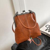 Bolso de hombro elegante con cierre de beso, bolso cruzado de estilo chino Retro de cuero PU, bolso de mujer Vintage de gran capacidad de Color sólido - details 32