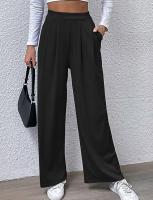 Pantalones de pierna ancha de cintura alta para mujer Ropa casual de primavera otoño - details 4