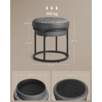 Taburete Redondo Banco de Maquillaje con Tapa Reversible Carga de 300kg - details 30