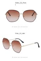 Gafas de sol de mujer, de moda mariposa marco gafas de sol de metal, gafas minimalistas UV385 - details 12
