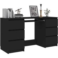 Escritorio Mesa Trabajo Estudio Muebles de Oficina Despacho Ordenador Decoración Capacidad de Almacenamiento de Madera Contrachapada Roble - details 20