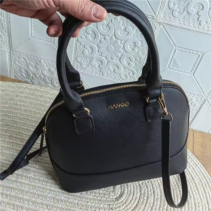 Bolsas Mango de Estilo Étnico Gran Capacidad, Cruzado y de Hombro con Exterior de Cuero - 1