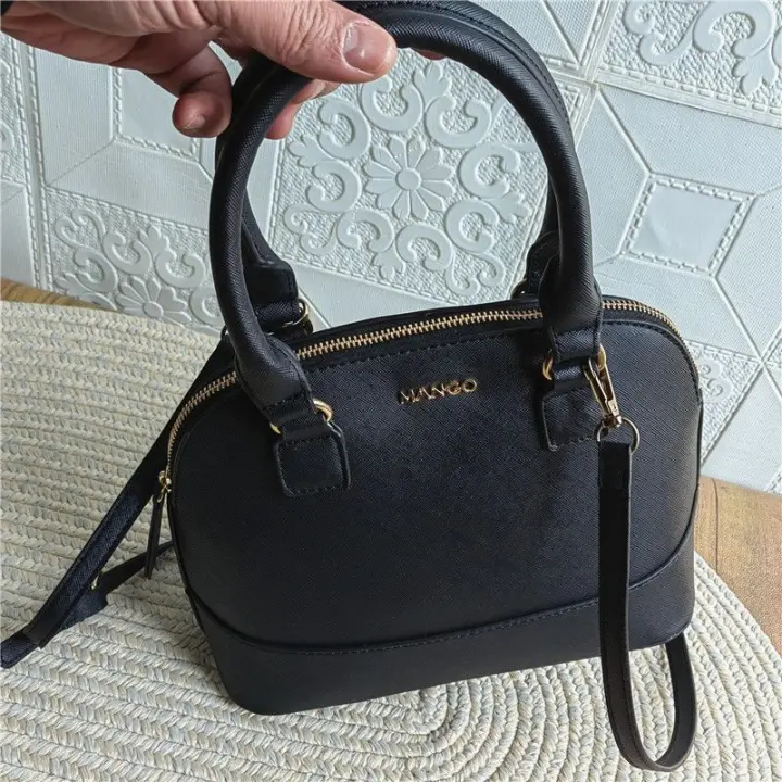 Bolsas Mango de Estilo Étnico Gran Capacidad, Cruzado y de Hombro con Exterior de Cuero - 1