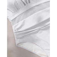 Bañador negro de una pieza para mujer, traje de baño de realce con Control de barriga, Tankini de una pieza - details 12