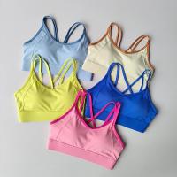 Sujetador deportivo para mujer, Push Up, acolchado, ajuste, entrenamiento para correr, entrenamiento, sujetadores de Yoga, Tops cortos cruzados en la espalda, ropa interior deportiva - details 20