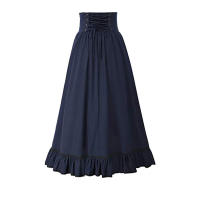 Falda Victoria Para Mujer Maxi Vintage Renacentista Cintura Alta Volante A-Line Sin Ajuste Casual Fiesta Largo Pierna Falda - details 6