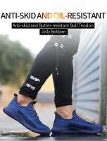Zapatos de seguridad transpirables para hombre, botas de trabajo con puntera de acero, zapatos de seguridad indestructibles a prueba de pinchazos, zapatillas ligeras y cómodas - details 24