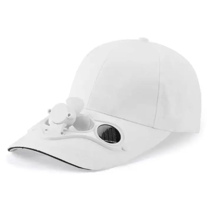 Gorra de béisbol con energía solar de verano, visera con ventilador de refrigeración para uso en exteriores - 1