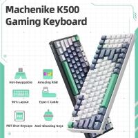 he K500 nical Gaming Wired Keyboard Hot Swappable 94 Keys RGB Light Windows - details 0