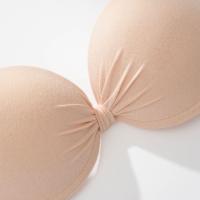 Cómodo sujetador de algodón sin aros con escote en V profundo, sujetador ajustado con lazo para mujer, ropa interior push-up ajustable antiflacidez para niñas - details 6