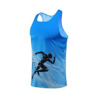 Nueva camiseta sin mangas para correr con estampado 3D para hombre, camisetas con patrón degradado colorido, ropa informal holgada de verano para deportes callejeros con cuello redondo - details 2