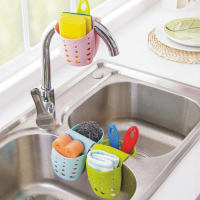 Soporte de esponja de jabón para fregadero, bolsa organizadora de utensilios, cesta de drenaje colgante para baño, estante de almacenamiento, accesorios de cocina - details 0