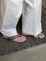 Chanclas planas, zapatos para mujer, ropa de verano, nuevo diseño de nicho casual, playa, vacaciones, sandalias con punta abierta. - details 13