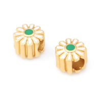 Pulseras de Brass Dorado Mate 4PCS Grande Agujero Abalorios para Hacer Joyas DIY - details 180
