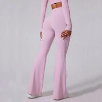Mallas acampanadas de cintura alta para mujer, pantalones de Yoga para gimnasio, Fitness, entrenamiento, correr, mallas deportivas, Control de barriga, pantalones de pierna ancha para Yoga - details 0