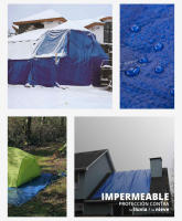 Lona azul cubre todo, tela extra fuerte, resistente a la intemperie, lona de protección multiusos impermeable, máxima - details 1