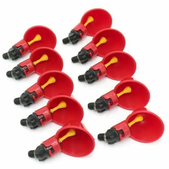 Bebedero automático de plástico para aves, bebedero de 10/20 piezas, para granja - 1