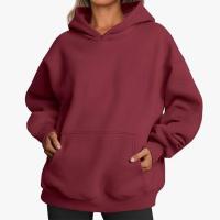 Sudaderas con capucha para mujer, corte holgado con bolsillo gris, ropa de diseñador coreano de los años 2000 - details 9