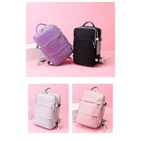 Mochila de viaje de gran capacidad para mujer, bolso de día informal, impermeable, antirrobo, con correa de equipaje y puerto de - details 8