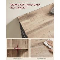 Muebles para Sala de Estar 3 Puertas Estilo Casa Campo Marrón Roble y Negro Tinta - details 7