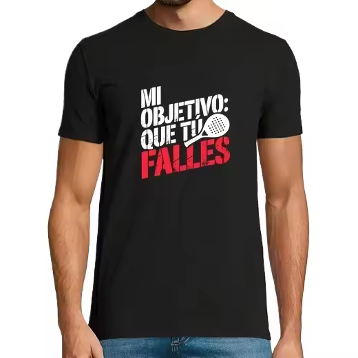 Camiseta Regalo Pádel Mi Objetivo Que Tu Falles,Camiseta de Pádel Divertido, ropa para exteriores - 1