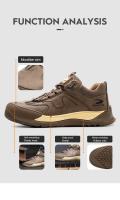 Zapatos de trabajo con punta compuesta para hombre, zapatillas de seguridad de cuero indestructibles, antigolpes, antipinchazos, aislamiento, 6KV - details 6