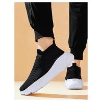 Zapatos Deportivos Con Plataforma A La Moda Para Hombre, Zapatillas Informales De Punto Rojo De Alta Calidad, Zapatillas Para Correr Ligeras Y Transpirables Sin Cordones Para Hombre - details 24