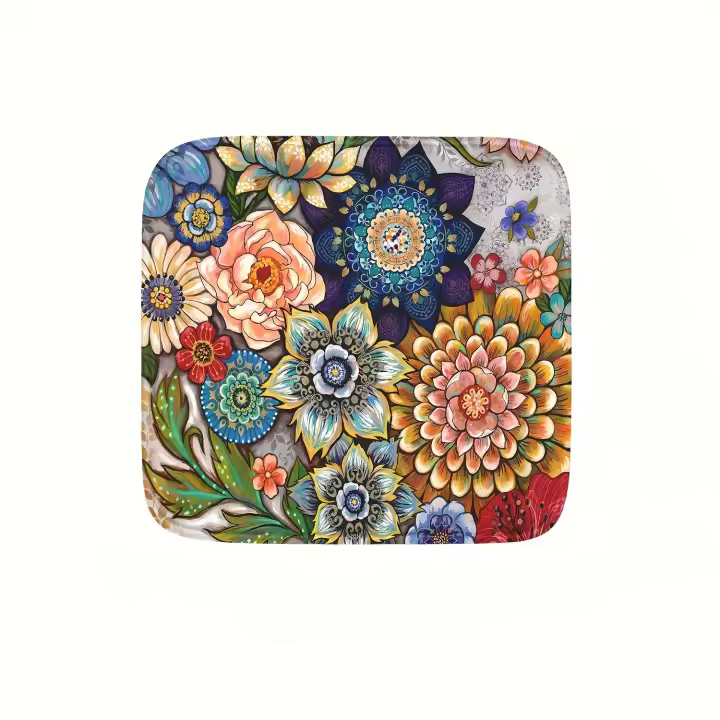 Alfombrilla Para Silla Con Estampado Floral, Cojines Transpirables De Poliéster Para el Hogar, 1 Unidad - 1